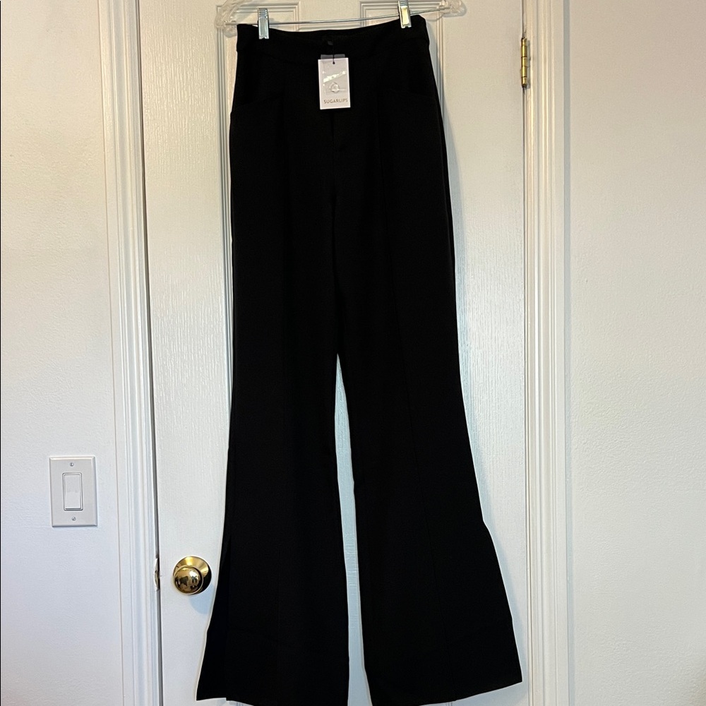Sugarlips Elegant Black Wide Leg Pants
